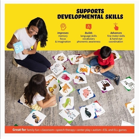 Brand New Animals Matching Cards Floor Game Educational Children's Memory Game - Picture 4 of 11